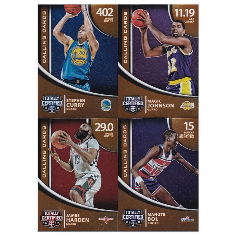 nba球星卡 库里 魔术师约翰逊哈登波尔 特卡帕尼尼16-17certified