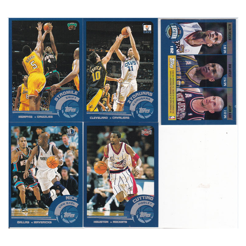 球星卡斯威夫特大Z艾弗森慈世平基德范埃克塞尔莫布里topps2002