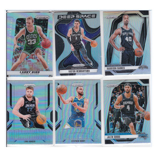 球星卡拉里伯德文班亚马巴恩斯东契奇库里萨格斯银折射24-25prizm