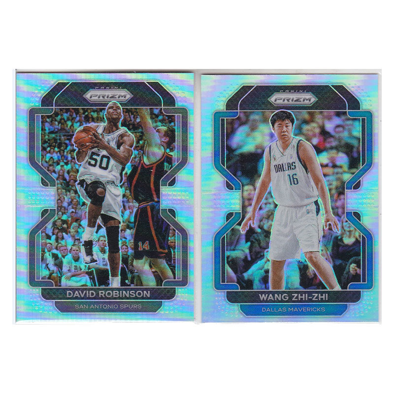 球星卡 大卫罗宾逊 王治郅 银折射帕尼尼21-22prizm - 实物图