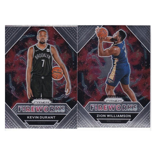 NBA球星卡 杜兰特 锡安威廉森 fireworks帕尼尼20-21prizm