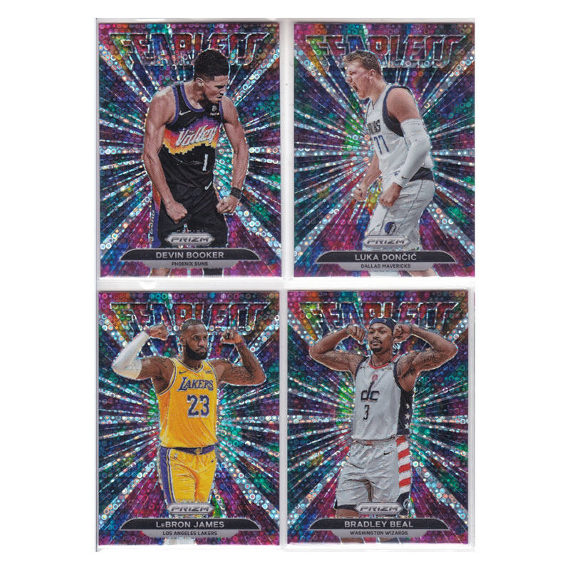 球星卡布克东契奇勒布朗詹姆斯比尔泡泡折射帕尼尼21-22prizm