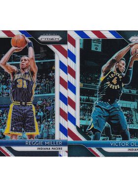 NBA球星卡 雷吉米勒 奥拉迪波 三色折 panini18-19prizm