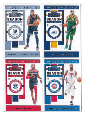 NBA球星卡贾伦杰克逊戈贝尔沃尔德拉蒙德帕尼尼19-20contenders