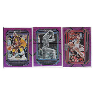 球星卡奥尼尔 拉里伯德 斯蒂芬库里 紫波纹折射帕尼尼2023prizm