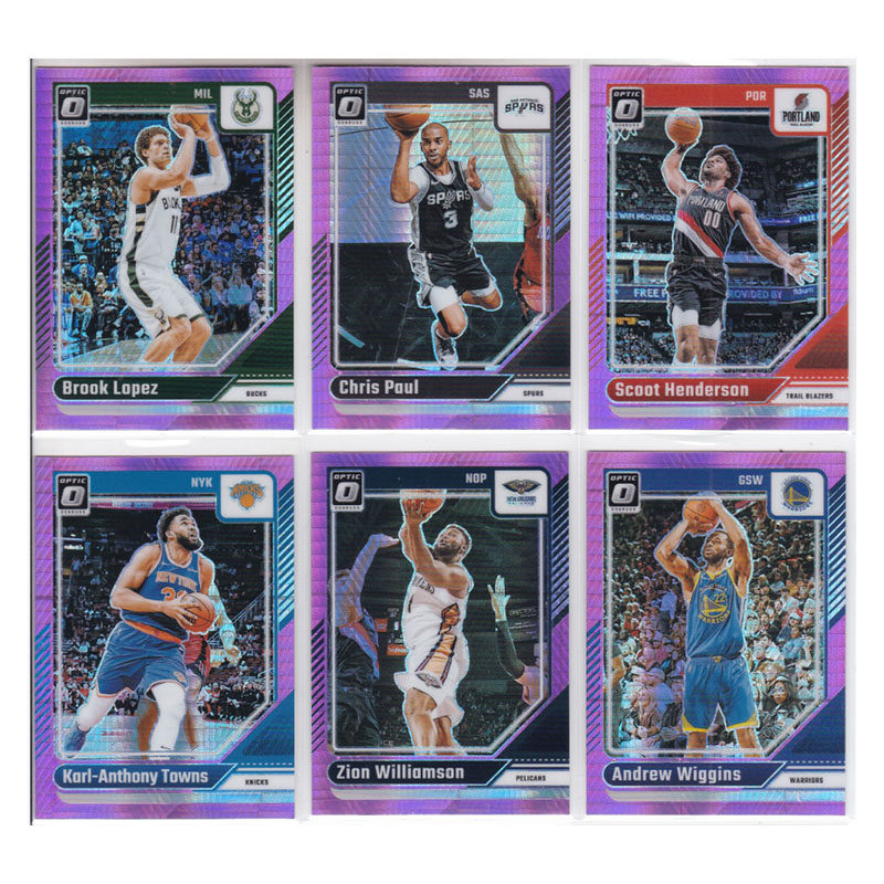 球星卡洛佩兹克里斯保罗亨德森唐斯锡安维金斯粉折射24-25optic