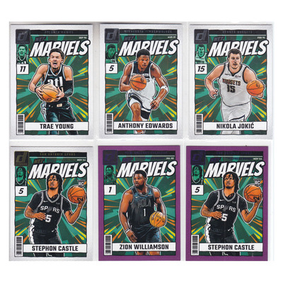 球星卡特雷杨爱德华兹约基奇卡斯尔锡安marvels特卡24-25donruss