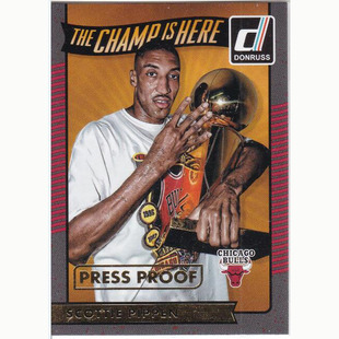NBA球星卡 panini 16-17 donruss 斯科特皮蓬 捧杯特卡
