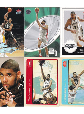 NBA球星卡 蒂姆邓肯fleer 2004 经典老卡马刺退役纪念 折射