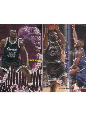 NBA球星卡经典老卡FLEER1995大鲨鱼奥尼尔全明星退役名人堂魔术