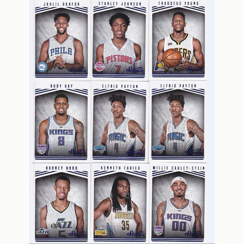 NBA球星卡 panini studio 2016-17 普卡凑套 肖像