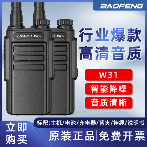 宝锋BF-W31对讲机IP54防水小巧商用type-C直充双台装户外工地手台