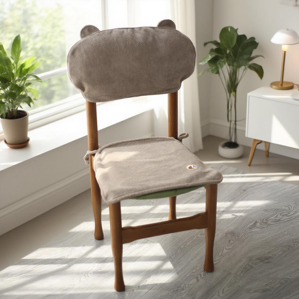 通用分体式厚暖绒靠背套防滑椅垫