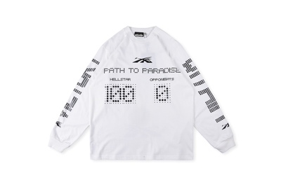 HELLSTAR STUDIOS led比分男女情侣装显示印花长T