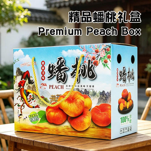 5斤装蟠桃礼盒水蜜桃包装纸箱