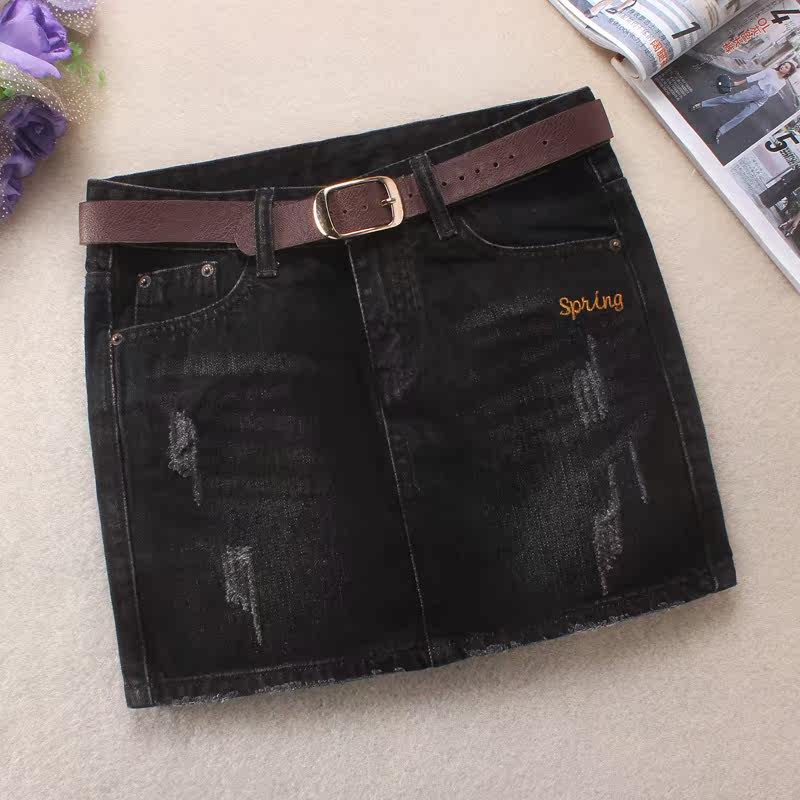cowboy Short skirt summer new pattern hole Korean Edition Versatile Self cultivation Show thin Package hip skirt lining Emptiedin the Women's clothing/Boutique , Skirts  category - from Buy2taobao.com to provide professional Taobao agent buy service