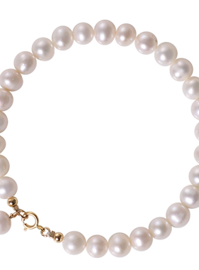 美国14K包金淡水珍珠手链