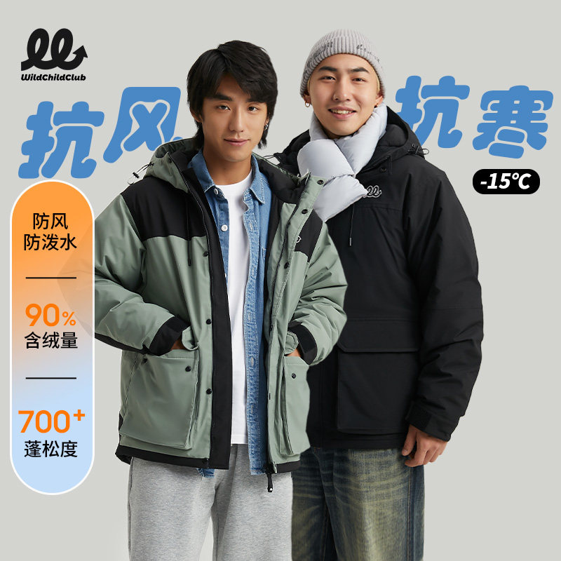 WCC三防面料派克工装连帽羽绒服