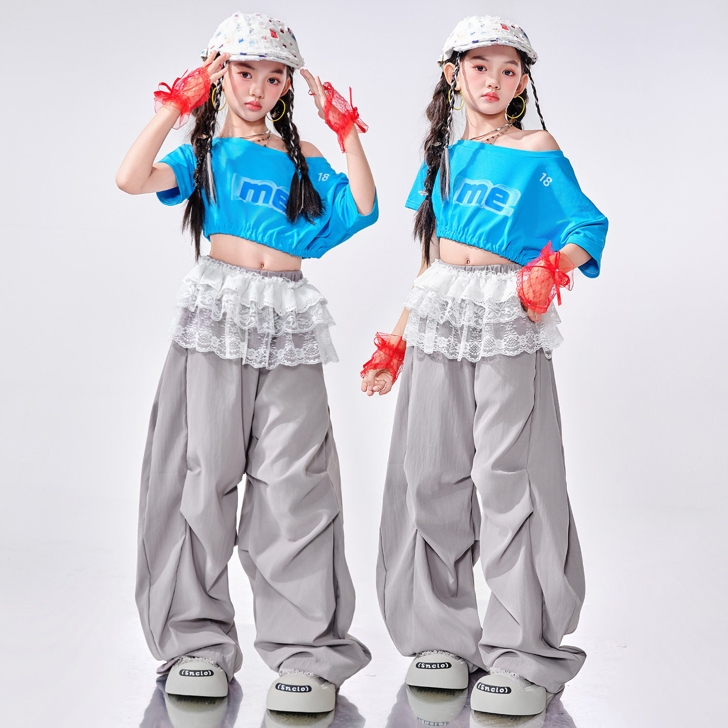 爵士舞女童服装夏女团甜酷风jazz街舞走秀时髦潮酷表演少儿