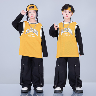 街舞儿童潮服少儿服装hiphop童装嘻哈潮牌套装男童架子鼓