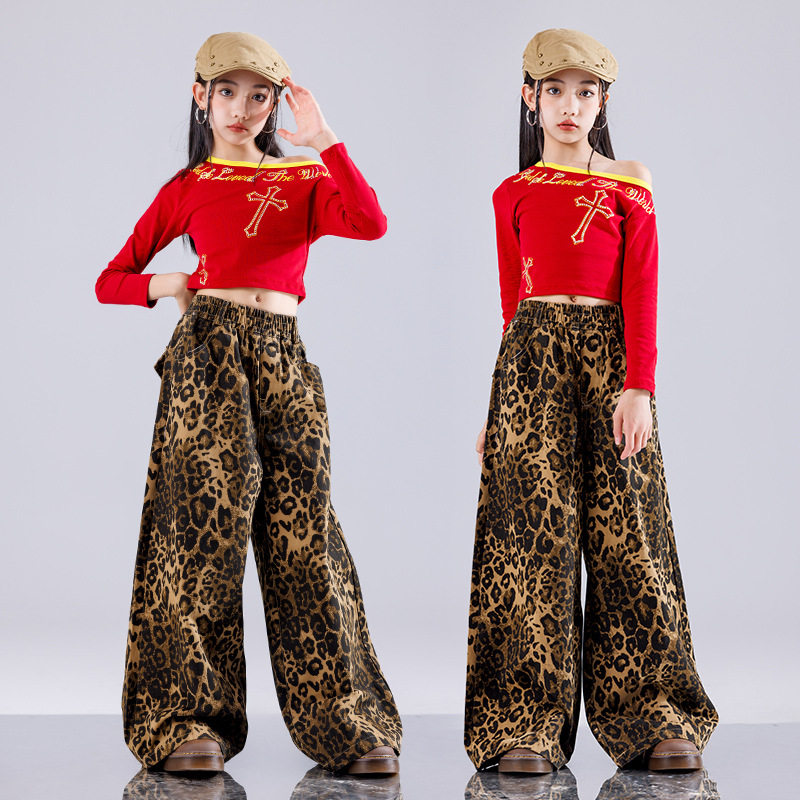 爵士舞服装女童潮酷时髦女孩爵士演出服儿童走秀潮服个性jazz