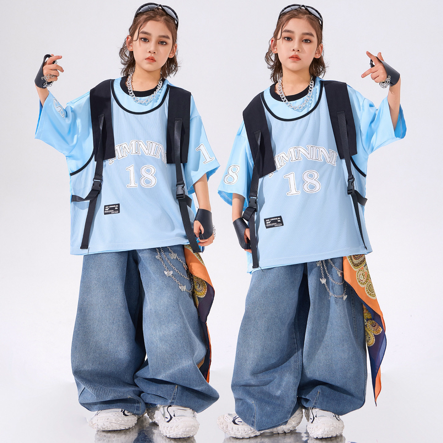 儿童街舞潮服男童嘻哈HIPHOP潮酷演出服少儿架子鼓表演舞蹈服