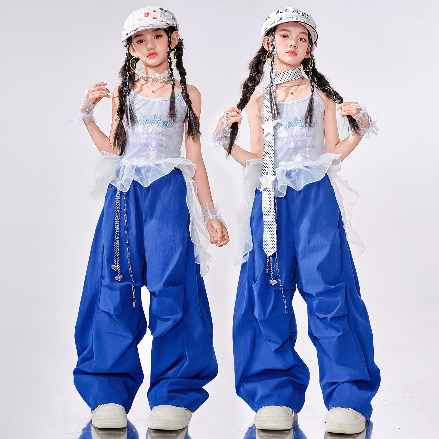 爵士舞女童服装夏女团甜酷风jazz街舞走秀时髦潮酷少儿表演