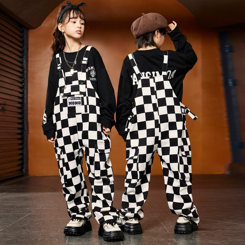 街舞儿童潮服hiphop定制爵士舞女童服装酷帅男童架子鼓炸街演出服