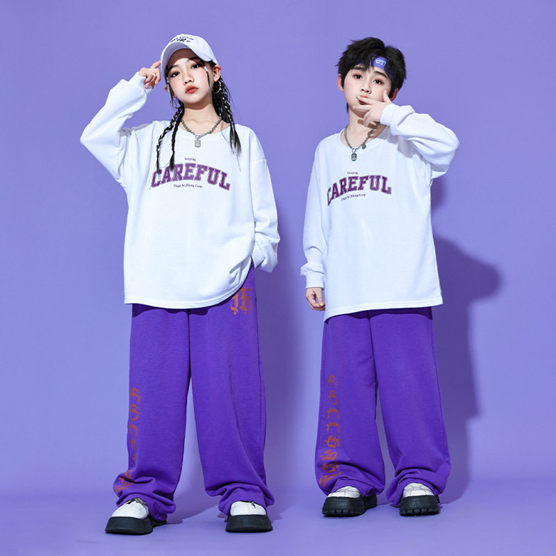 儿童街舞潮服男童潮牌定制套装少儿hiphop演出服酷女童爵士舞服装