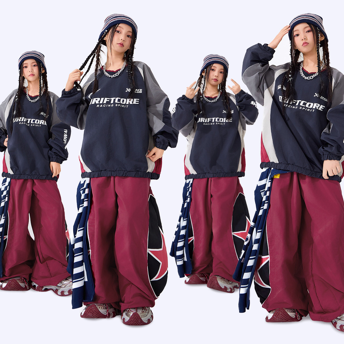 街舞儿童潮服时髦儿童酷帅嘻哈表演套装儿童hiphop舞蹈走秀练功服