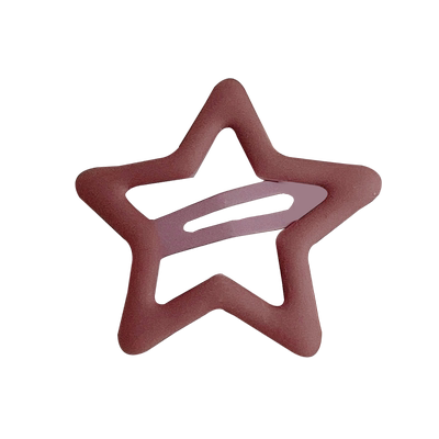 日韩风气质咖色星星发夹