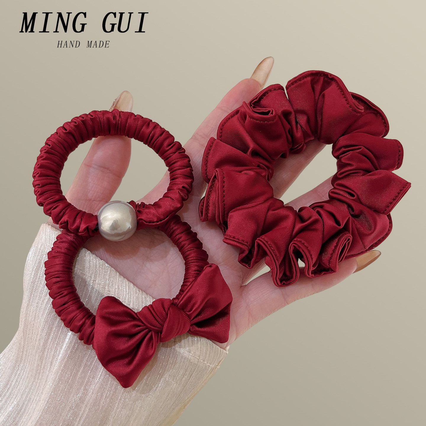 新年喜庆红色缎面发圈头绳女高弹力皮筋高品质本命年马尾发绳头饰,饰品/流行首饰/时尚饰品新,发饰,淘宝优惠券,粉丝福利购,淘宝优惠卷