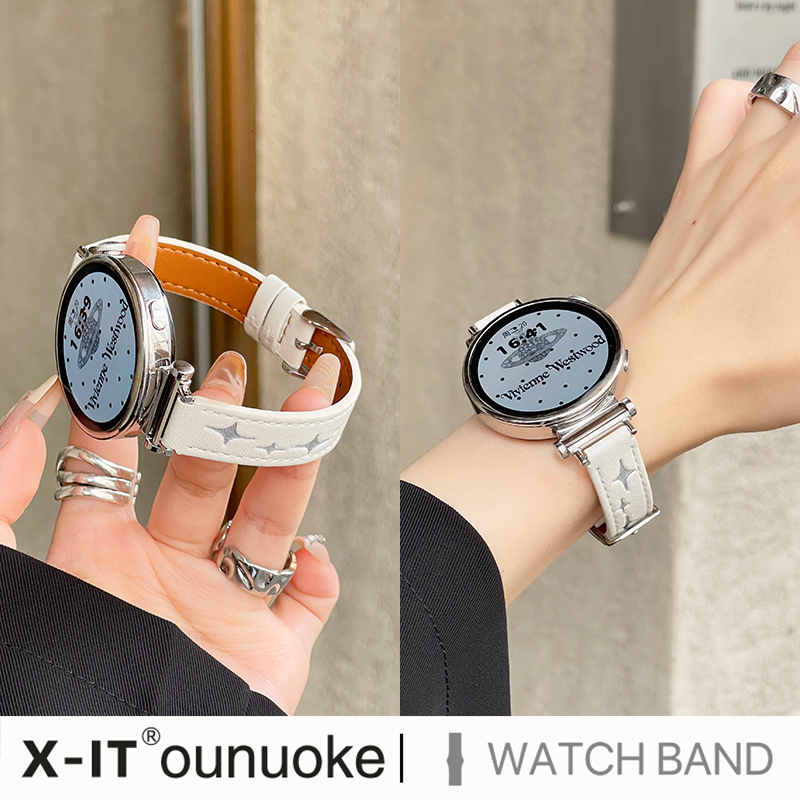 xit适用gt5华为gt4手表表带watch4皮质星光针扣gt3