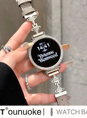 xit适用于华为gt5智能手表gt4表带女士新款watch3pro真皮gt3高级watch4pro嵌钻土星拼皮质GT6pro荣耀4pro秋冬