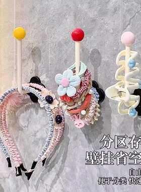 卫生间发圈收纳挂钩强力承重多功能壁挂式发饰收纳钩子收纳架