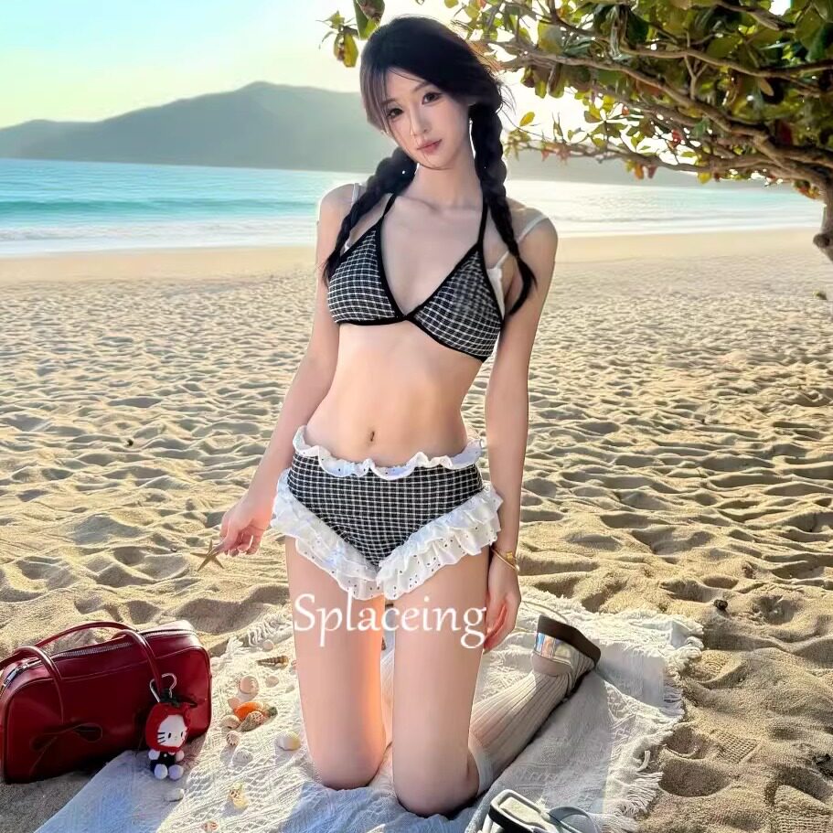 纯欲性感分体比基尼海边度假泳衣