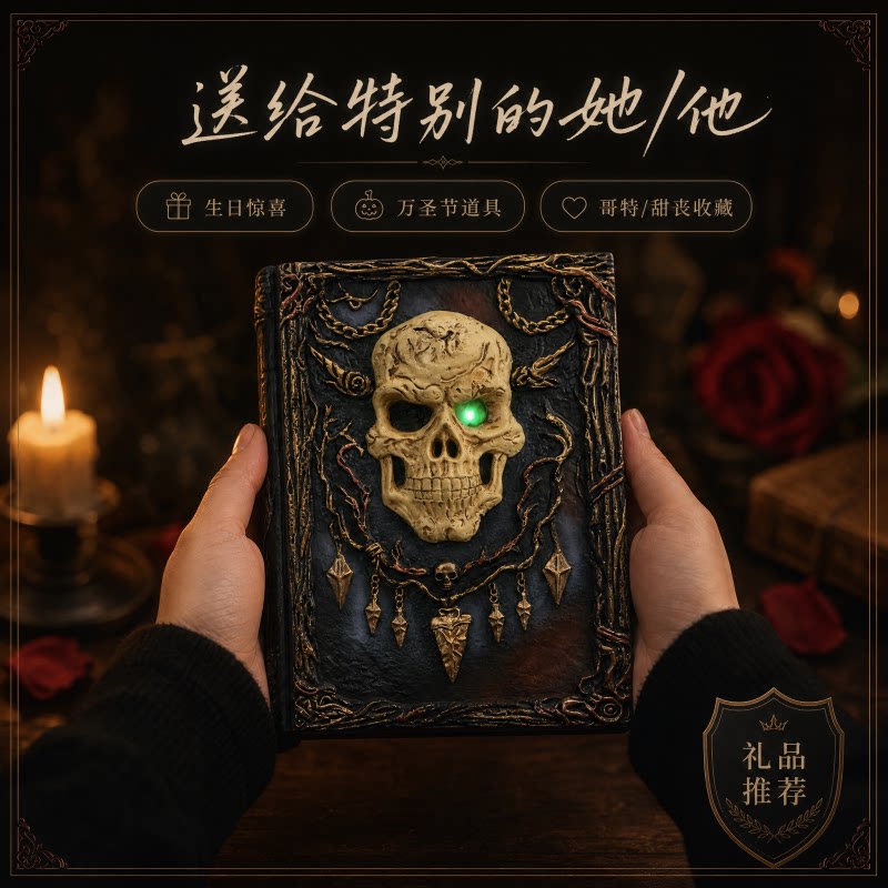 万圣节骷髅头复古日记本送特别的人男女生朋友生日礼物老师教师节