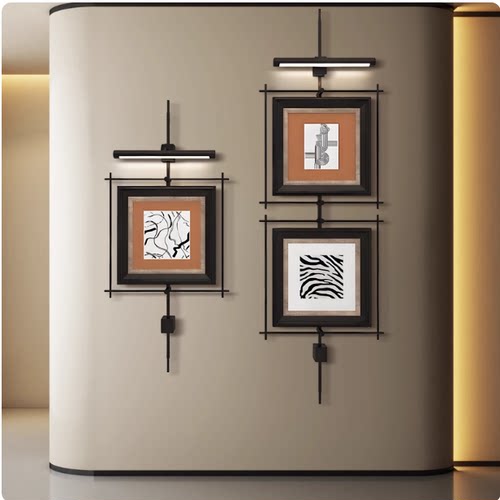 定制酒店金属杆灯光挂画