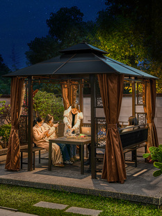 元茂阁户外庭院凉棚乡村天棚别墅露天四角阁户外遮阳篷阳光房