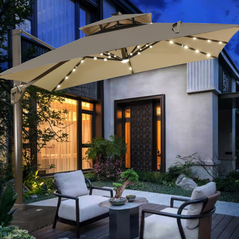 远茂罗马伞立柱加粗抗大风