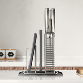 304不锈钢厨房菜刀架置物架筷子筒笼刀具放刀收纳层架板砧板架一