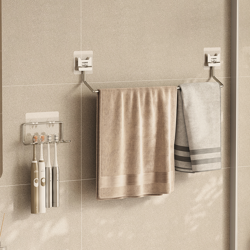 免打孔304不锈钢毛巾架子