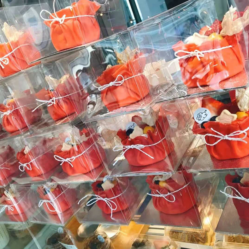 新年福袋西点蛋糕盒甜点全透明