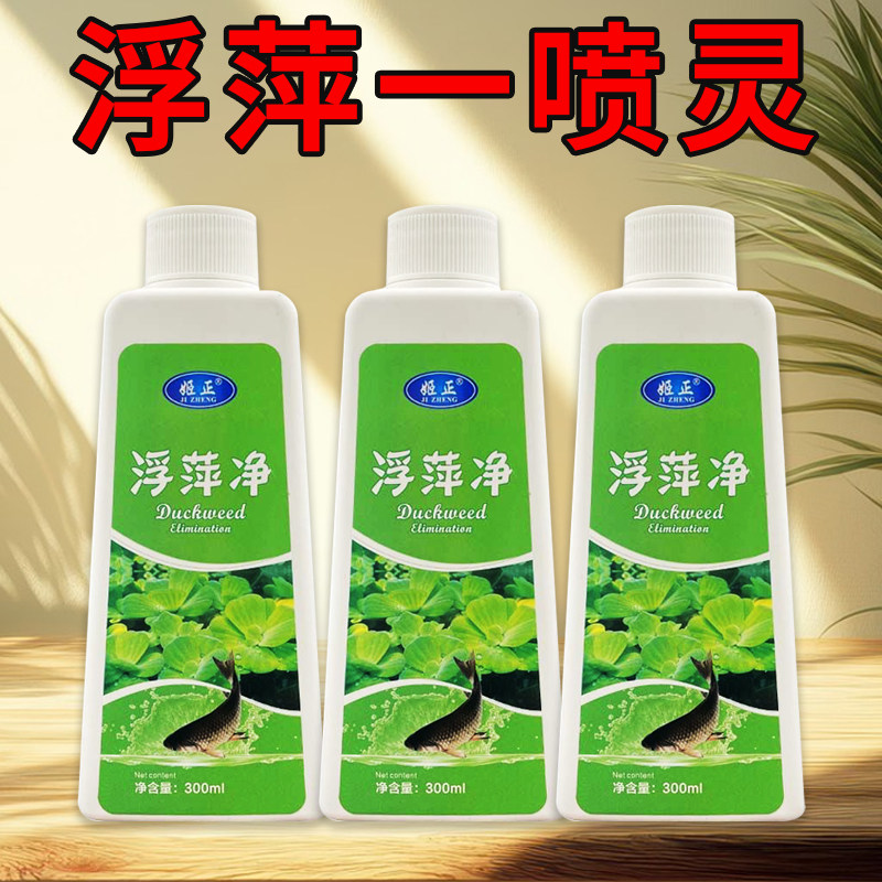 鱼池浮萍清除剂免打捞鱼塘除藻不伤鱼虾蟹去绿藻去除净水剂