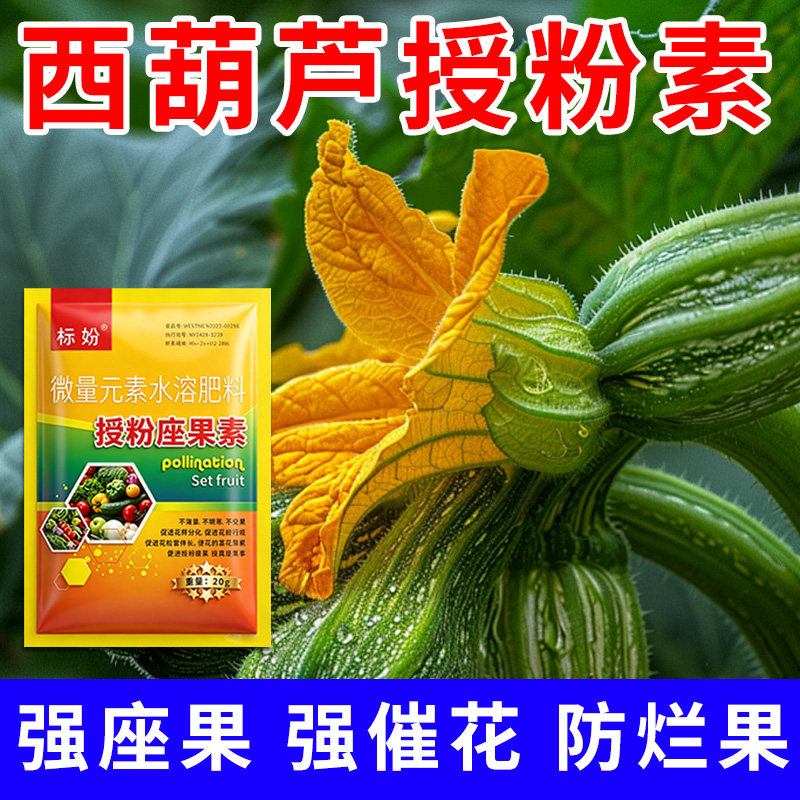西葫芦授粉座果精无需粘花催花坐果灵茄瓜授粉露保花保果专用剂