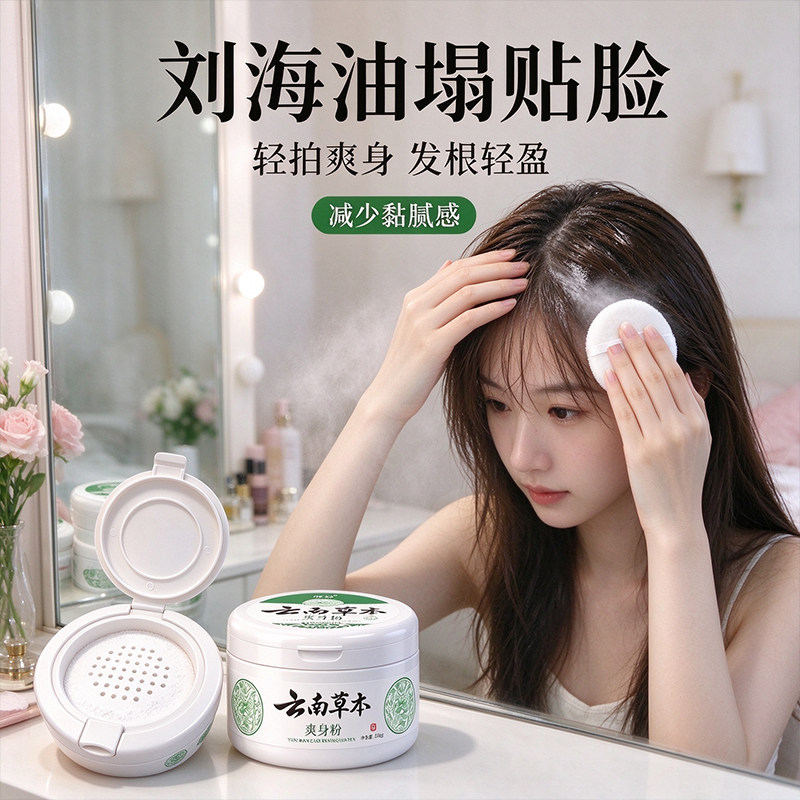 爽身粉草本呵护肌肤发根控油蓬松刘海油头快速蓬松