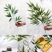 仿真叶子竹叶摄影拍摄背景摆件点心茶具手串古风中式 场景搭建道具