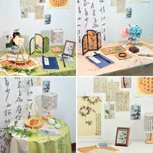 古风氛围道具美食珠宝手串周边桌面拍摄直播场景布置产品摄影摆件