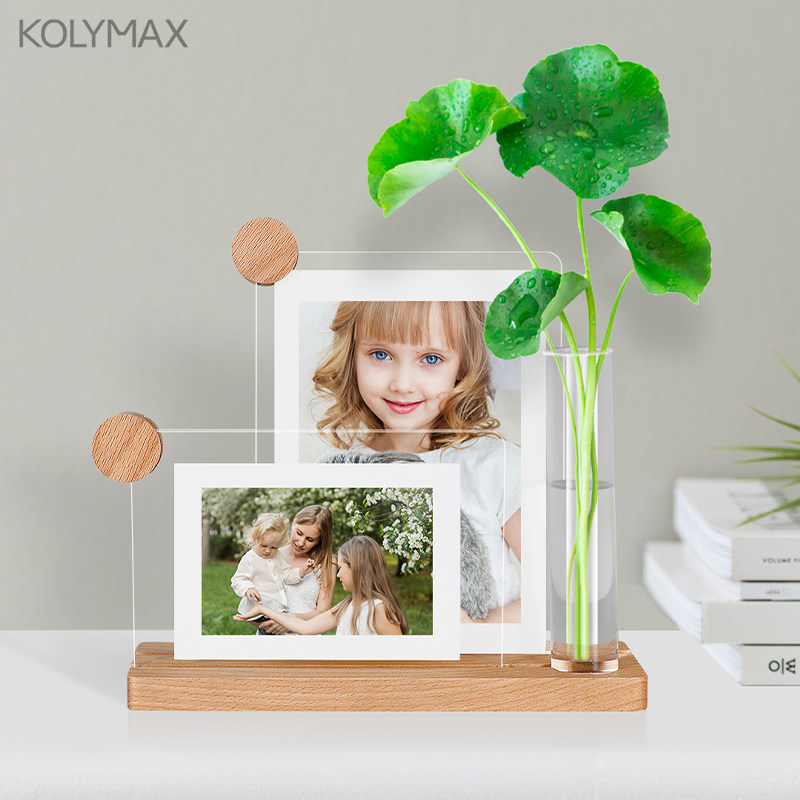 原创亚克力桌面照片摆件多功能留言记事板实用生日礼物