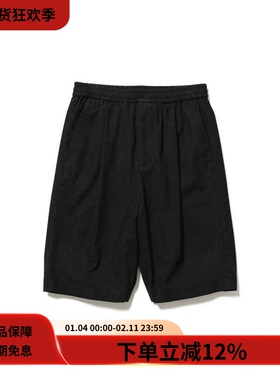 #HPT#Sasquatchfabrix.22SS SUEDE SHORTS黑色宽松麂皮休闲短裤男